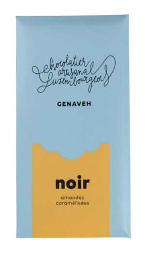 TABLETTE NOIR - AMANDES CARAMÉLISÉES